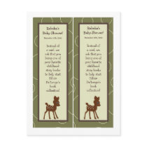 2 Book Marks Forrest Animal Owl Deer Bird Porcupin Post Card