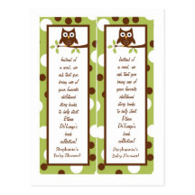 2 Book Marks Woodland Friends Owl Post Cards