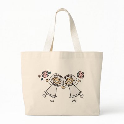 2 Brides Canvas Bag by gayweddingday