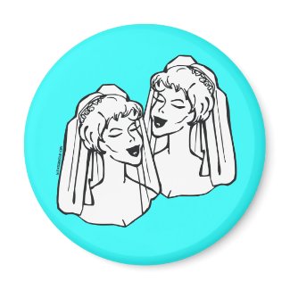 2 Brides Gay Marriage magnet