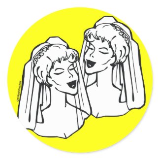 2 Brides Gay Marriage sticker