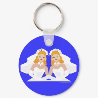 2 Brides Red Headed keychain