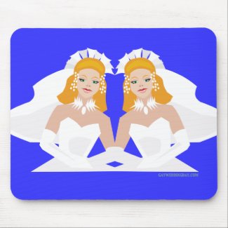 2 Brides Red Headed mousepad