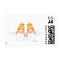 2 Brides Red Headed stamp