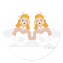 2 Brides Wedding Stickers stickers