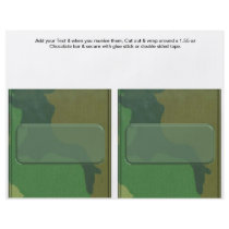 2 Camouflage Birthday Custom Candy Bar Wrappers Flyers