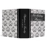 2" Chandelier damask wedding personalized binder