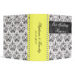 2" Chandelier damask wedding personalized binder