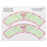 2 Christmas Candy Canes Custom Cupcake Wrappers Flyer Design