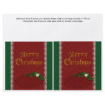 2 Christmas Holiday Custom Candy Bar Wrappers Personalized Flyer