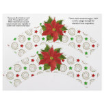 2 Christmas Poinsettia Custom Cupcake Wrappers flyers