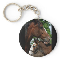 2 clydesdale heads black keychain