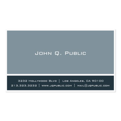 2 Color with White Frame Business Card (front side)