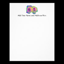2 Colored Foil Roses (#1) letterhead