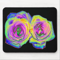 2 Colored Foil Roses (#1) mousepads