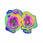 2 Colored Foil Roses (#1) Photo Sculptures