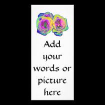 2 Colored Foil Roses (#1) rack cards