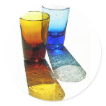 2 Coloured Cocktail Shot Glasses - Style 2 Stickers