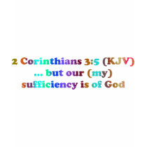 2 Cor 3:5 Corinthians t-shirts