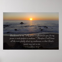 2 Corinthians 12:9 Poster