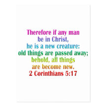 2 Corinthians 5:17 English Post Card