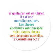 2 Corinthians 5:17 French Stickers