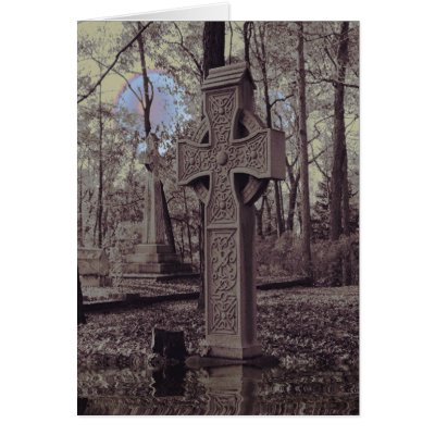 2 Crosses, Blue Spheres Greeting Card by Merritt_B
