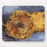 2 Cut Sunflowers by Vincent van Gogh, Vintage Art Mousepads