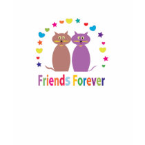 2 cute cats: we are friends forever t-shirts