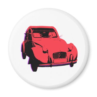 2 cv refrigerator magnet by minjean