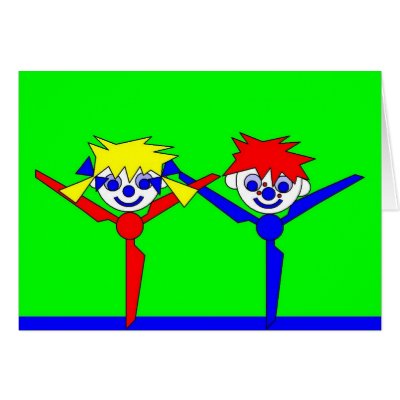 2 Dancers Greeting Card by lonvig