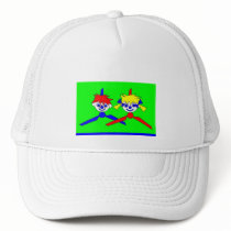 2 Dancers Springing Hats