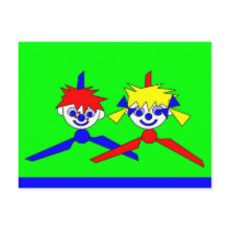 2 Dancers Springing Postcard