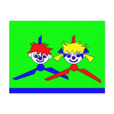 2 Dancers Springing Postcard by lonvig