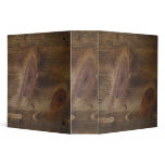 2" Dark Brown Rustic Wood Look Notebook 3 Ring Binders