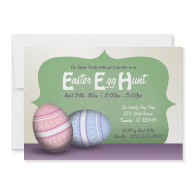 2 Decorated Eggs - Easter Egg Hunt Invitations by Easter_Parade