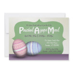 2 Decorated Eggs - Paschal Agape Meal Invitations