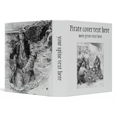 2 different Vintage Pirate images on one binder by YesterdayCafe