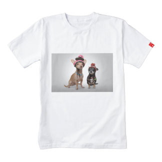 2 dogs with funny hats zazzle HEART T-Shirt