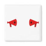 2 dueling bullhorns refrigerator magnet