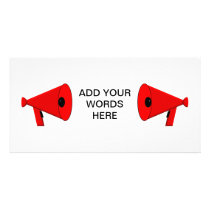 2 dueling bullhorns photo card template