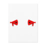 2 dueling bullhorns post cards