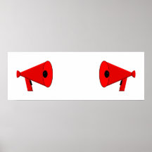 2 dueling bullhorns print