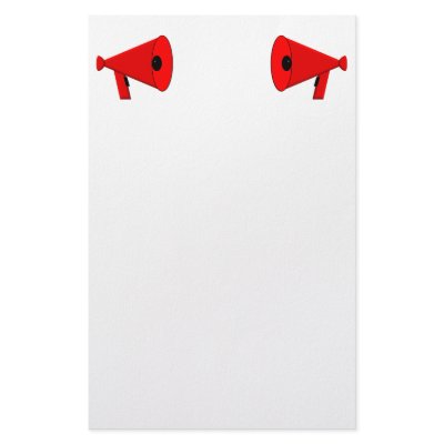 2 dueling bullhorns personalized stationery by Artists4God