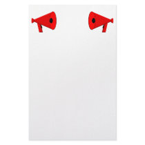 2 dueling bullhorns personalized stationery