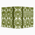 2" elegant olive damask business avery binder