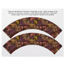 2 Fall Leaves Personalize Cupcake Wrappers Custom Flyer