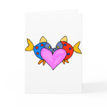 2 Fish Kissing cards by elysee29 2 Fish Kissing cards