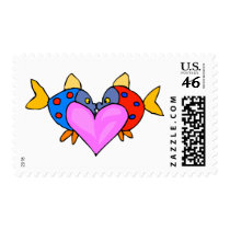 2 Fish Kissing postage by elysee29 2 Fish Kissing postage