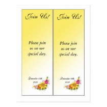 2 Flower Bouquet Save the Date Bookmarks Post Cards